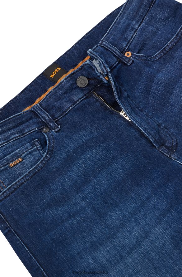 Hugo Boss Niebieskie jeansy o regularnym kroju, bardzo rozciągliwe, hugo blue niebieski R0X0H61369