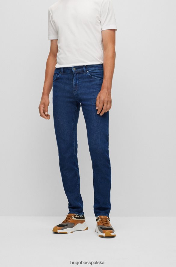 Hugo Boss Niebieskie jeansy o regularnym kroju i wygodnym, elastycznym denimie Hugo Blue niebieski R0X0H61652
