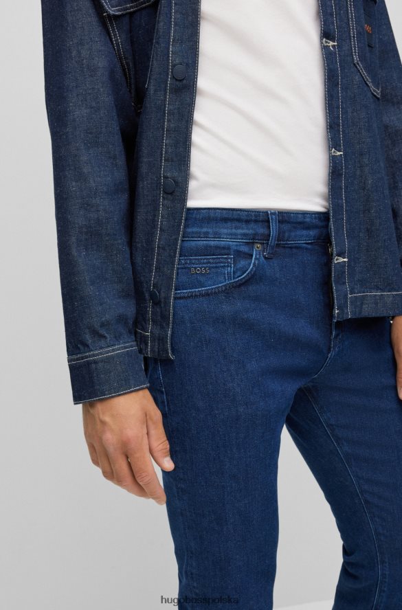 Hugo Boss Niebieskie jeansy o regularnym kroju i wygodnym, elastycznym denimie Hugo Blue niebieski R0X0H61652