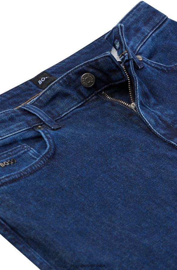 Hugo Boss Niebieskie jeansy o regularnym kroju i wygodnym, elastycznym denimie Hugo Blue niebieski R0X0H61652