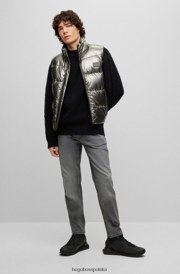 Hugo Boss Szare, zwężane dżinsy Hugo z szarego, wygodnego denimu ze streczem szary R0X0H64126