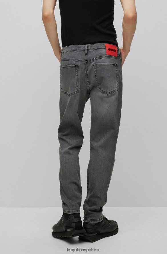 Hugo Boss Szare, zwężane dżinsy Hugo z szarego, wygodnego denimu ze streczem szary R0X0H64126