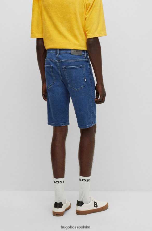 Hugo Boss Szorty o regularnym kroju z wygodnego, elastycznego dżinsu hugo w kolorze ciemnoniebieskim w kolorze średniego błękitu ciemny niebieski R0X0H63002