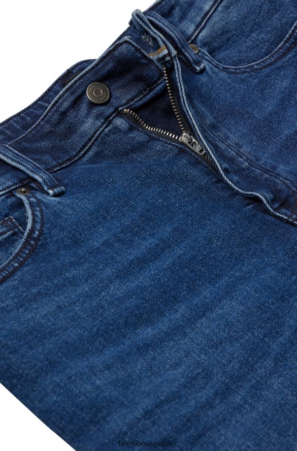 Hugo Boss Szorty o regularnym kroju z wygodnego, elastycznego dżinsu hugo w kolorze ciemnoniebieskim w kolorze średniego błękitu ciemny niebieski R0X0H63002