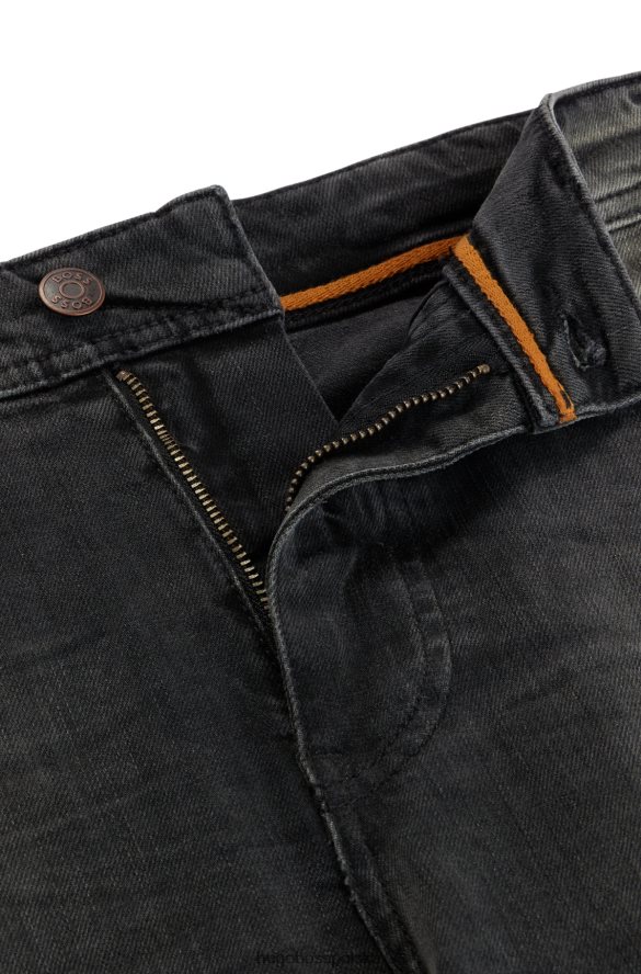 Hugo Boss Zwężane dżinsy Hugo z czarnego, komfortowego, elastycznego denimu w kolorze siarki czarny R0X0H63052