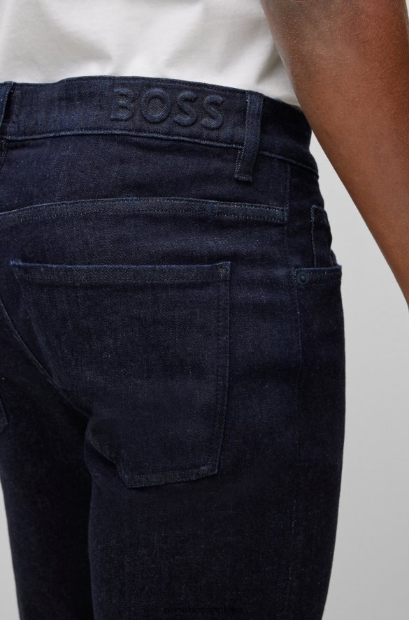 Hugo Boss Zwężane dżinsy w kolorze indygo, z najwyższej jakości denimu Hugo w kolorze ciemnoniebieskim ciemny niebieski R0X0H62034