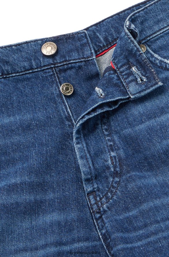 Hugo Boss Zwężane dżinsy w kolorze niebieskiego sztywnego denimu w kolorze hugo niebieski R0X0H63538