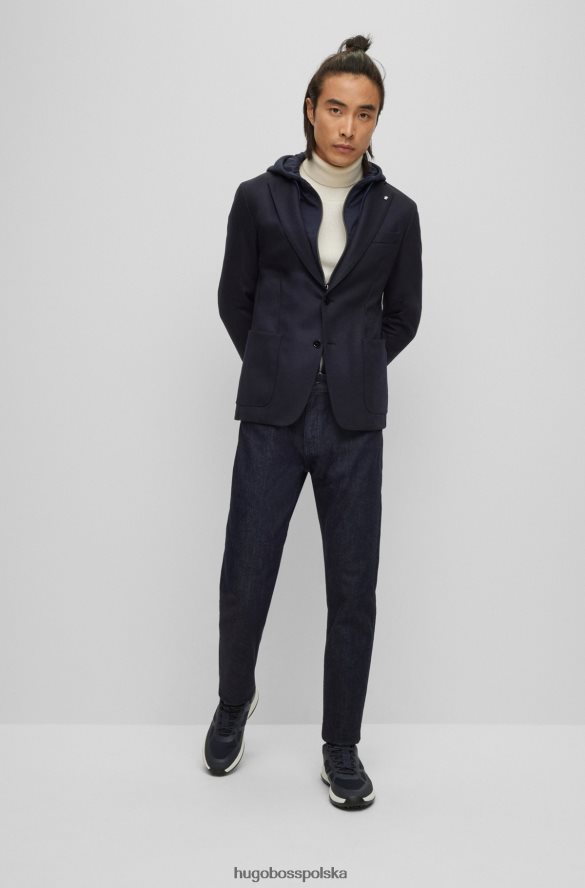 Hugo Boss Zwężane dżinsy z ciemnoniebieskiego denimu ze stretchem w kolorze granatowym hugo ciemny niebieski R0X0H61764
