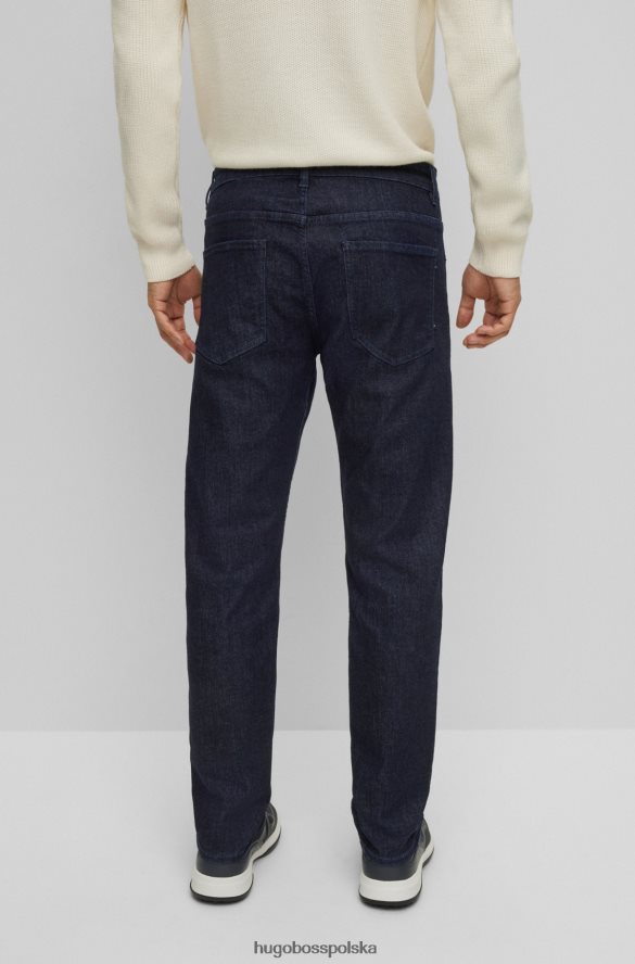 Hugo Boss Zwężane dżinsy z ciemnoniebieskiego denimu ze stretchem w kolorze granatowym hugo ciemny niebieski R0X0H61764