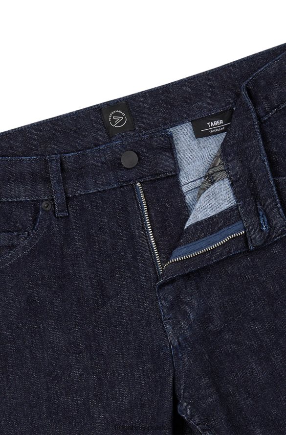 Hugo Boss Zwężane dżinsy z ciemnoniebieskiego denimu ze stretchem w kolorze granatowym hugo ciemny niebieski R0X0H61764