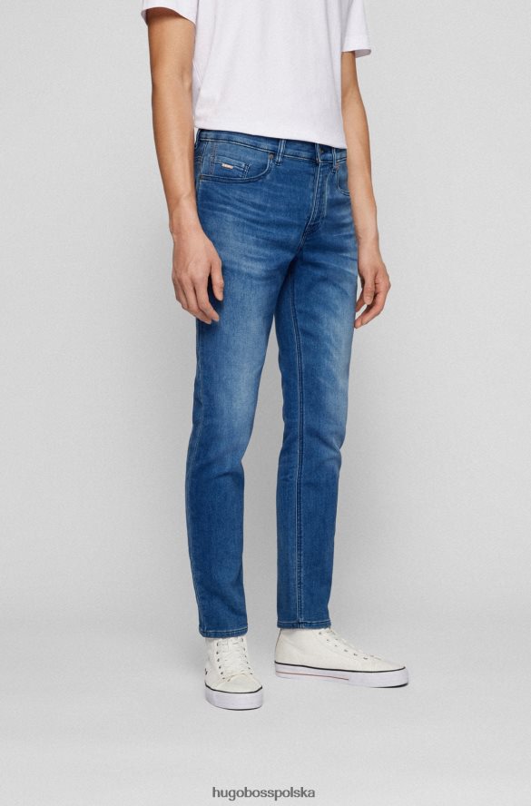 Hugo Boss Zwężane dżinsy z przytulnego, niebieskiego denimu w kolorze ciemnoniebieskim hugo ciemny niebieski R0X0H62673