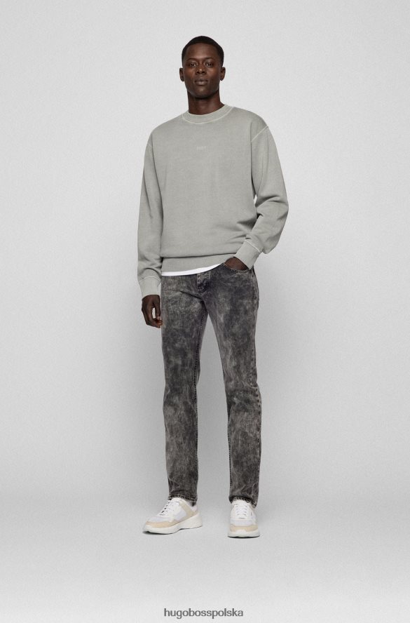 Hugo Boss Zwężane dżinsy ze spranego, wygodnego, elastycznego denimu w szarym kolorze hugo szary R0X0H63982