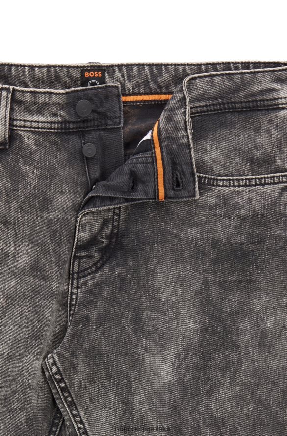 Hugo Boss Zwężane dżinsy ze spranego, wygodnego, elastycznego denimu w szarym kolorze hugo szary R0X0H63982