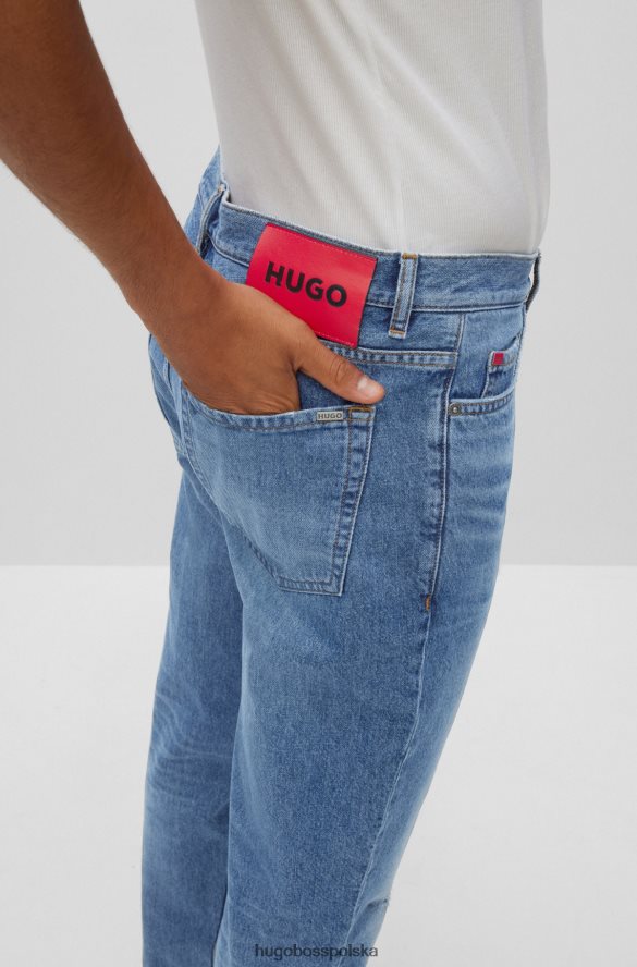 Hugo Boss Zwężane jeansy hugo w kolorze niebieskiego, sztywnego denimu niebieski R0X0H64067