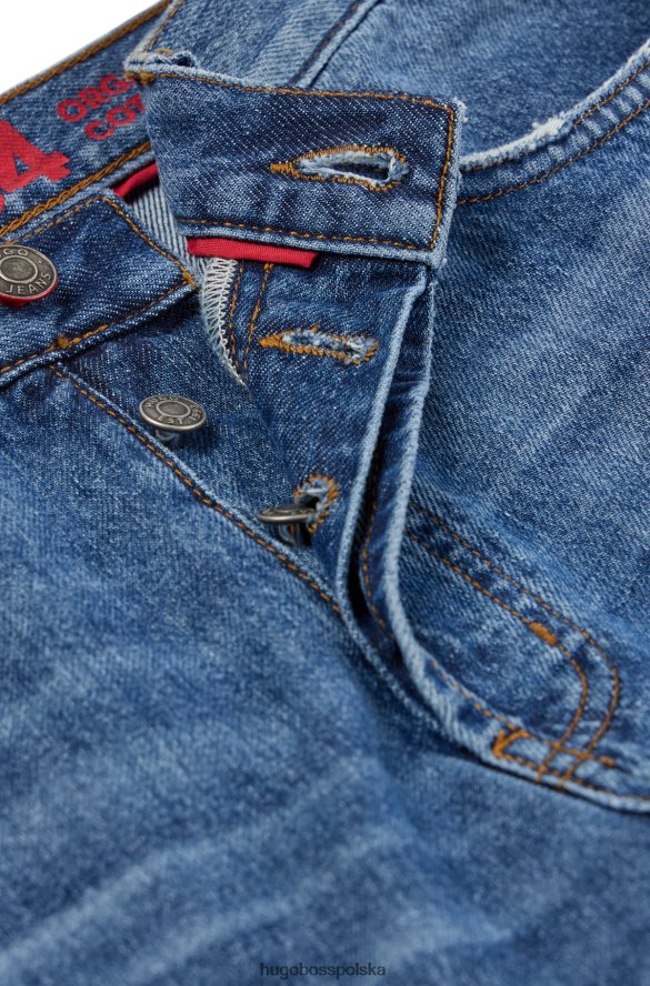 Hugo Boss Zwężane jeansy hugo w kolorze niebieskiego, sztywnego denimu niebieski R0X0H64067