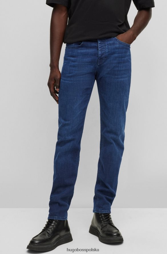 Hugo Boss Zwężane jeansy hugo z ciemnoniebieskiego, bardzo elastycznego denimu w kolorze ciemnoniebieskim ciemny niebieski R0X0H62239