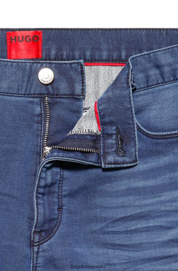 Hugo Boss ciemnoniebieskie jeansy Hugo o wyjątkowo dopasowanym kroju w kolorze oceanicznego błękitu ciemny niebieski R0X0H62782