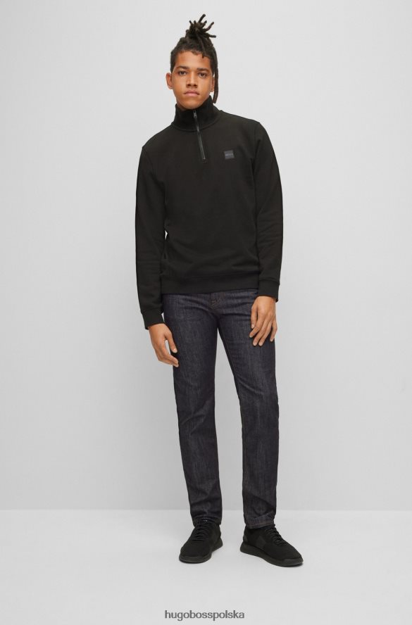 Hugo Boss ciemnoniebieskie jeansy hugo o regularnym kroju z niebieskiego elastycznego denimu ciemny niebieski R0X0H61317