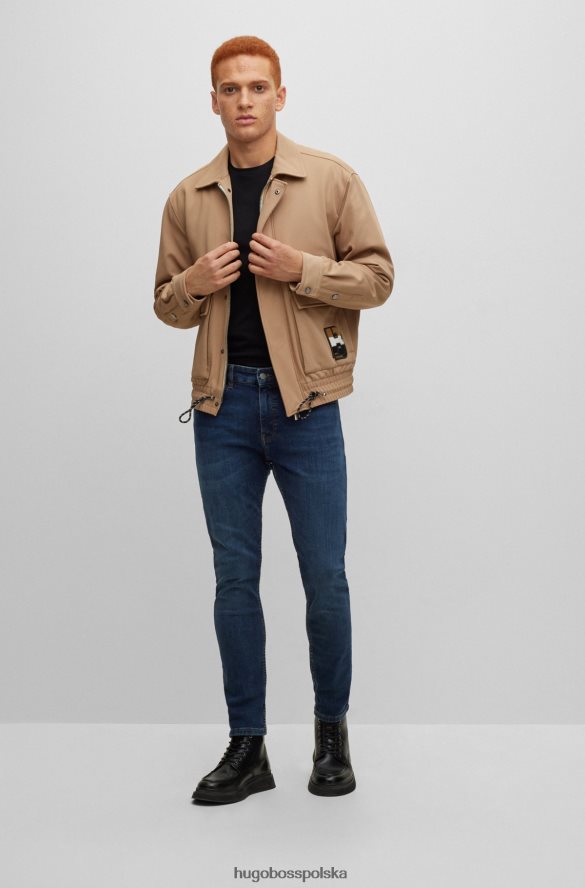 Hugo Boss ciemnoniebieskie jeansy hugo slim fit z bardzo elastycznego denimu w kolorze indygo ciemny niebieski R0X0H61042