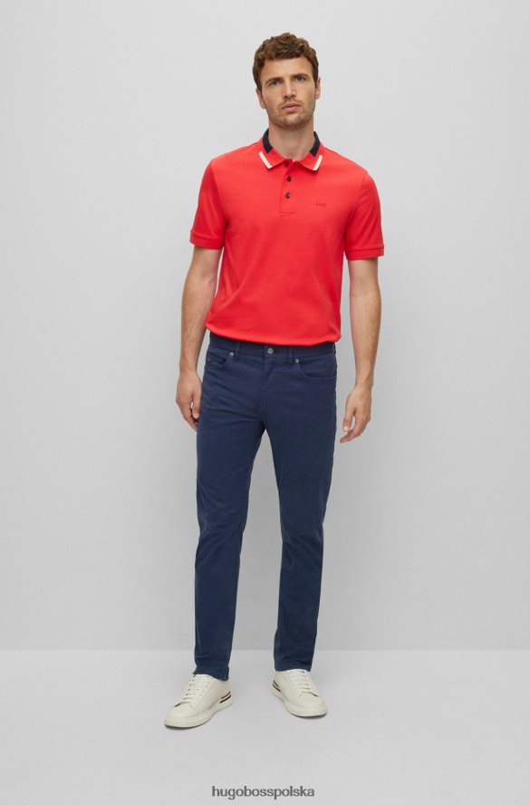 Hugo Boss ciemnoniebieskie jeansy slim fit hugo z denimu o mikrostrukturze ciemny niebieski R0X0H61401