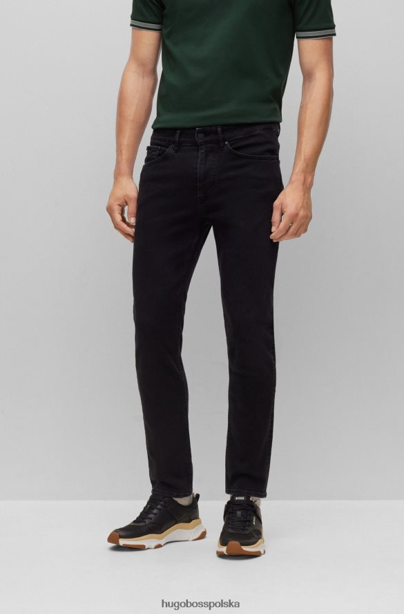 Hugo Boss czarne dżinsy hugo o zwężanym kroju z czarnego denimu zapewniającego najwyższy ruch czarny R0X0H62065