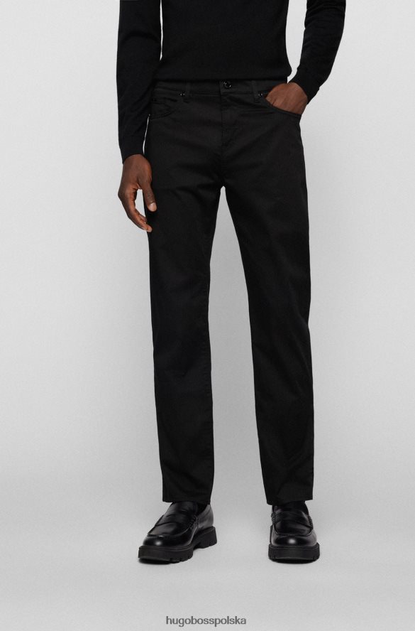 Hugo Boss czarne jeansy slim fit z wygodnego, elastycznego denimu hugo czarny R0X0H64022