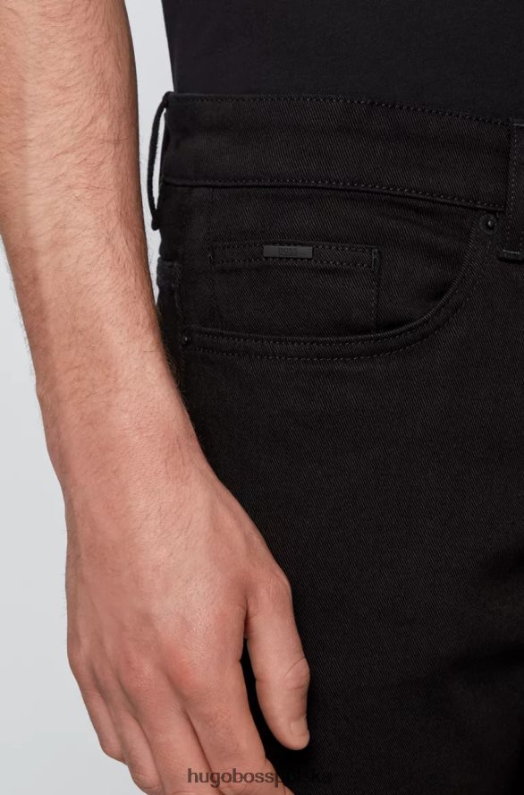 Hugo Boss dżinsy delaware nr 50449661 czarne czarny R0X0H6158