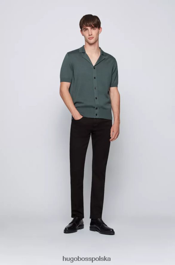 Hugo Boss dżinsy delaware nr 50449661 czarne czarny R0X0H6158