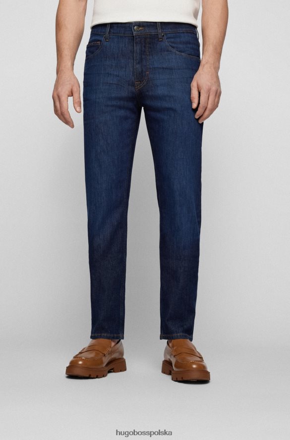 Hugo Boss dżinsy o swobodnym kroju w kolorze niebieskim, lekki denim hugo, ciemnoniebieski ciemny niebieski R0X0H63504