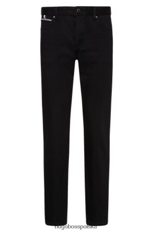 Hugo Boss dżinsy zwężane 50437961 czarne czarny R0X0H6349