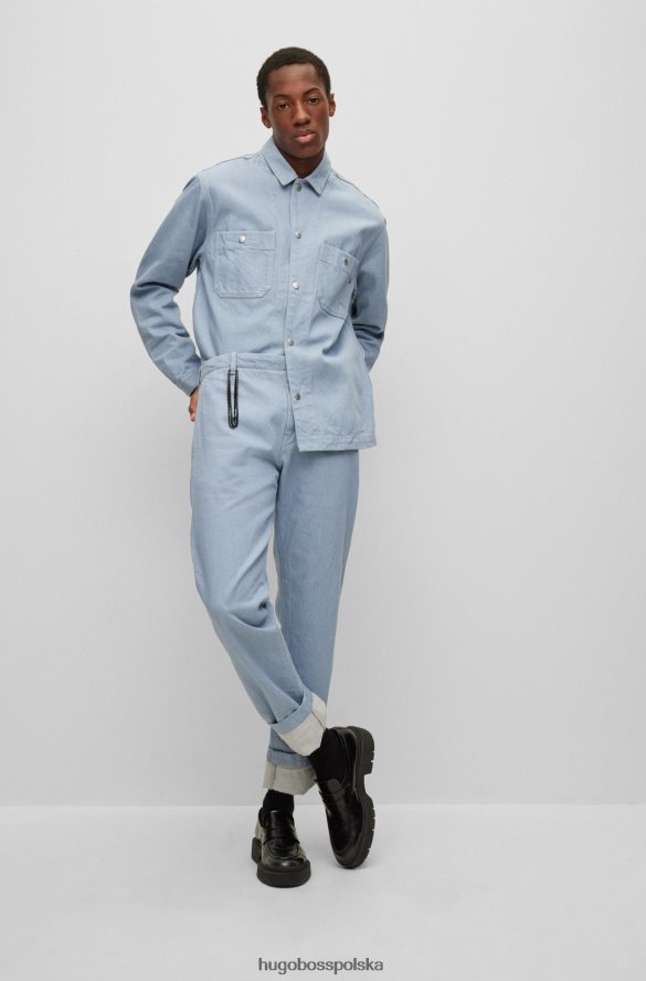 Hugo Boss hugo | Replay Dżinsy typu boyfriend z jasnoniebieskiego elastycznego denimu jasny niebieski R0X0H64327