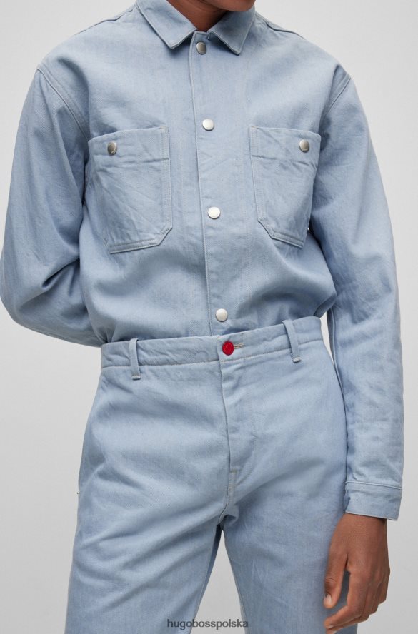 Hugo Boss hugo | Replay Dżinsy typu boyfriend z jasnoniebieskiego elastycznego denimu jasny niebieski R0X0H64327