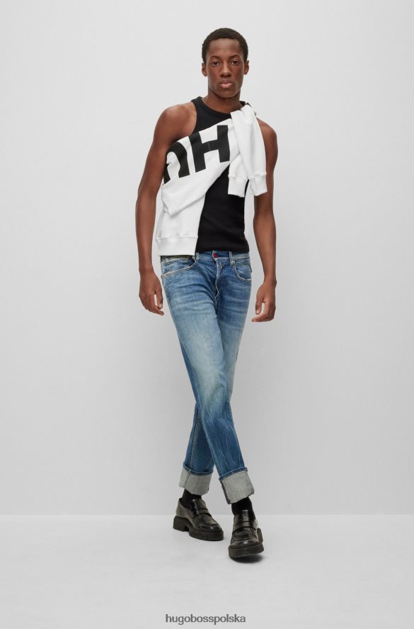 Hugo Boss hugo | jeansy Replay o prostym kroju z elastycznego denimu w kolorze średniego błękitu niebieski R0X0H62479