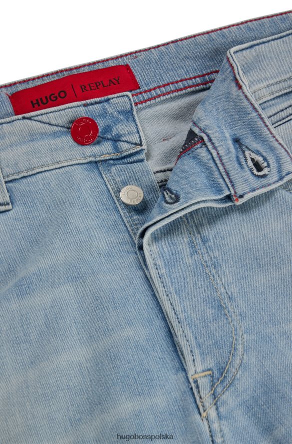 Hugo Boss hugo | jeansy Replay o prostym kroju z jasnoniebieskiego, elastycznego denimu jasny niebieski R0X0H62969