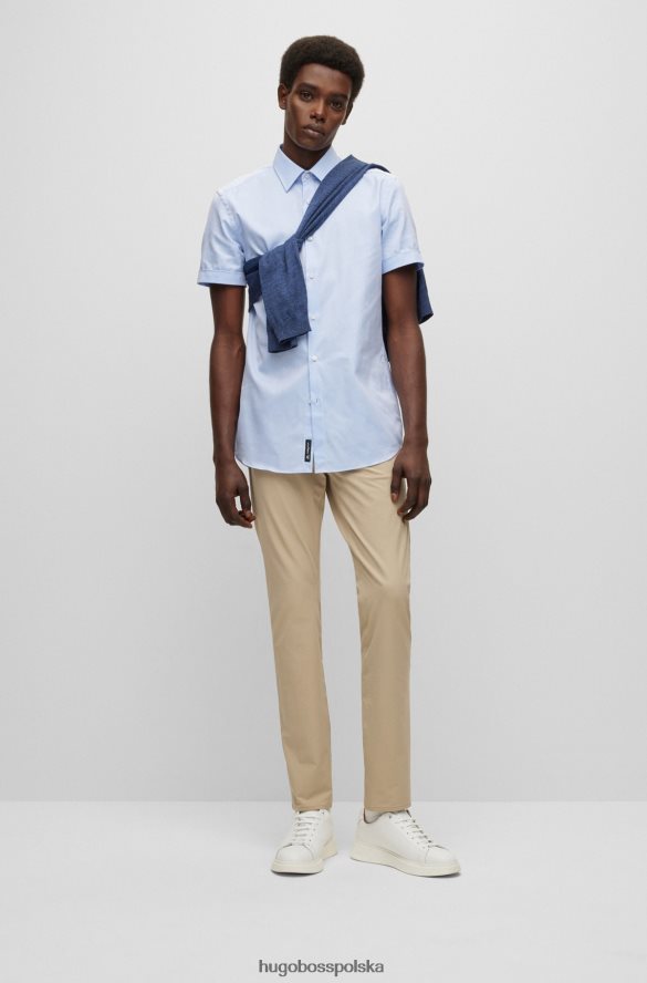 Hugo Boss jasnobeżowe jeansy slim fit z wodoodpornego, elastycznego denimu hugo jasny beż R0X0H61404