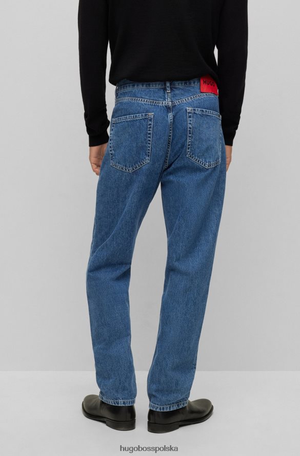 Hugo Boss jasnoniebieskie dżinsy Hugo o regularnym kroju z niebieskiego sztywnego denimu jasny niebieski R0X0H64370