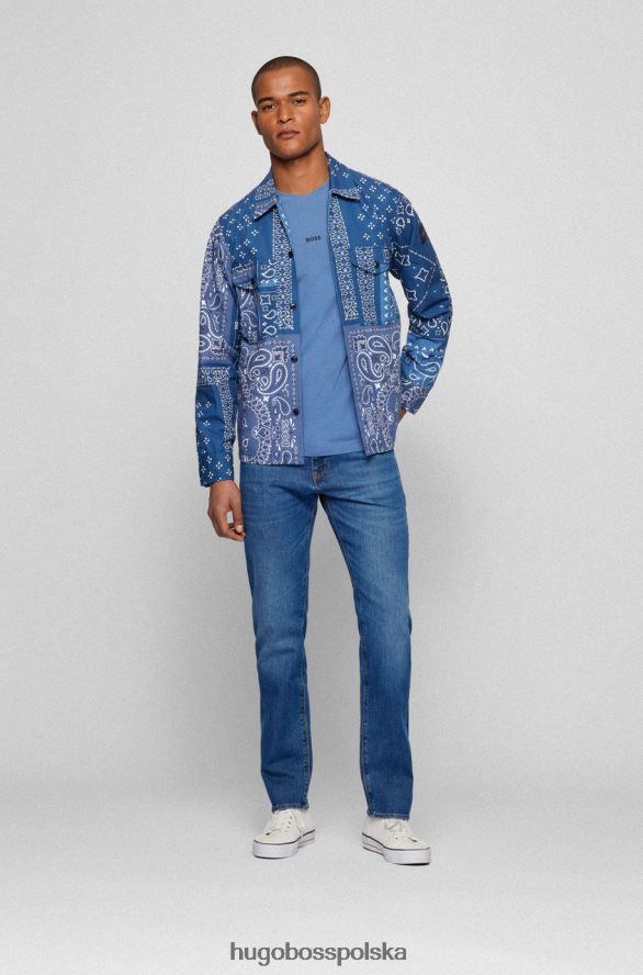 Hugo Boss jeansy maine3 nr 50470538 niebieskie niebieski R0X0H6151
