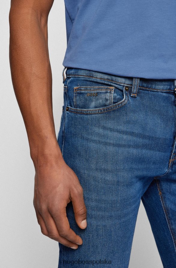 Hugo Boss jeansy maine3 nr 50470538 niebieskie niebieski R0X0H6151
