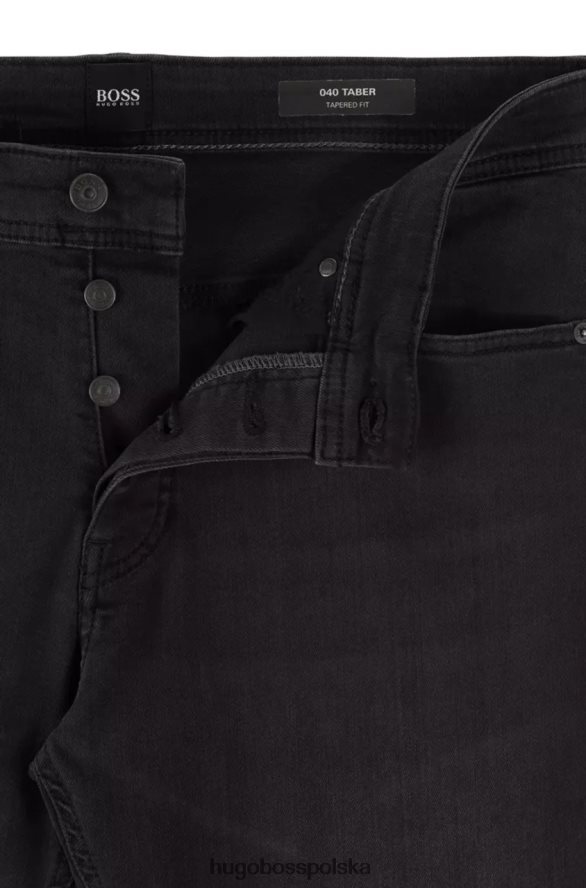 Hugo Boss jeansy taber 50389630 czarne czarny R0X0H6269