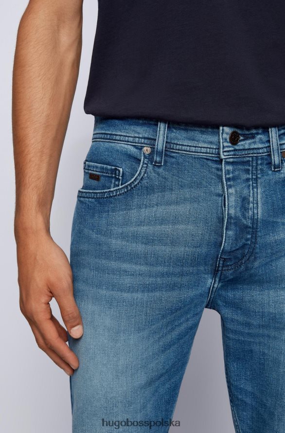 Hugo Boss jeansy taber 50389640 niebieskie niebieski R0X0H6277