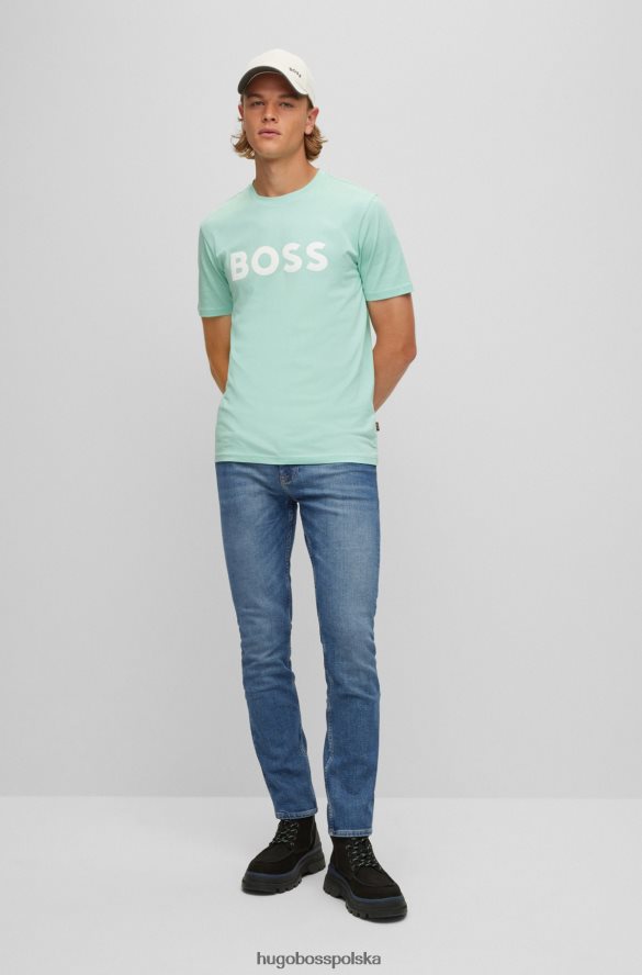 Hugo Boss niebieskie dżinsy hugo slim fit z ciemnoniebieskiego, wygodnego denimu ze stretchem niebieski R0X0H61555