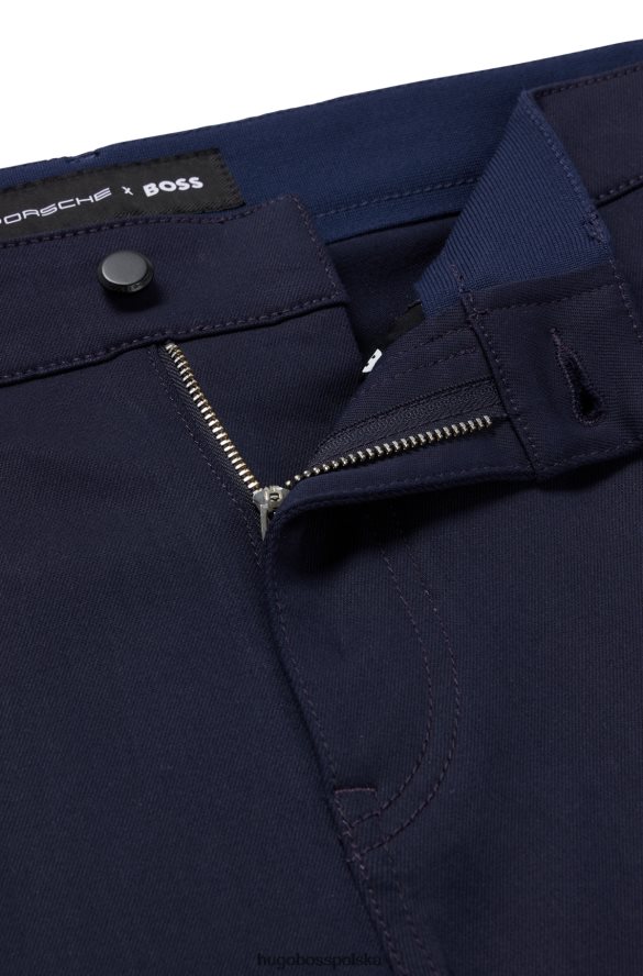 Hugo Boss porsche x zwężane dżinsy z niebieskiego denimu ze stretchem ciemny niebieski R0X0H61554