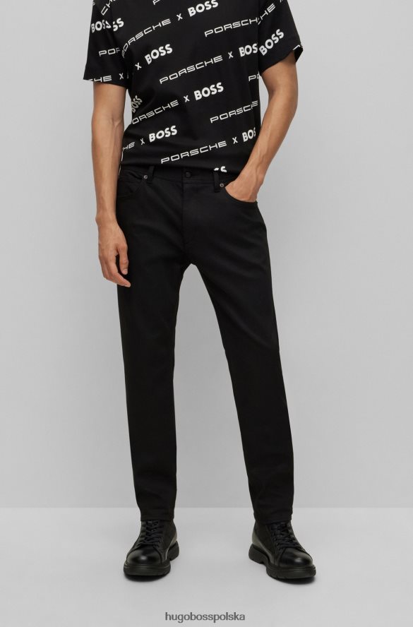 Hugo Boss porsche x zwężane jeansy z czarnego denimu performance czarny R0X0H62195