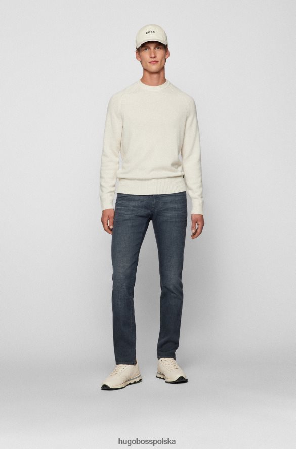 Hugo Boss szare dżinsy hugo o regularnym kroju z super miękkiego szarego elastycznego denimu szary R0X0H64161