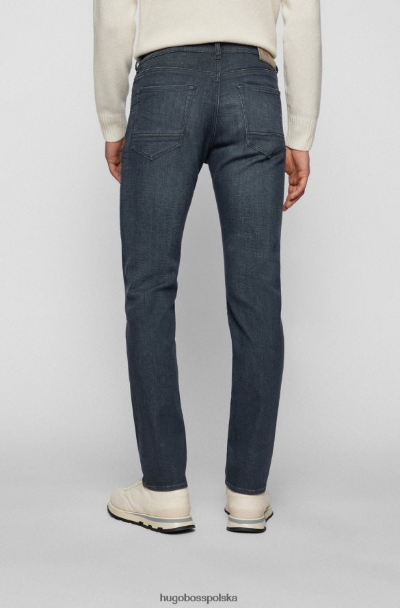 Hugo Boss szare dżinsy hugo o regularnym kroju z super miękkiego szarego elastycznego denimu szary R0X0H64161