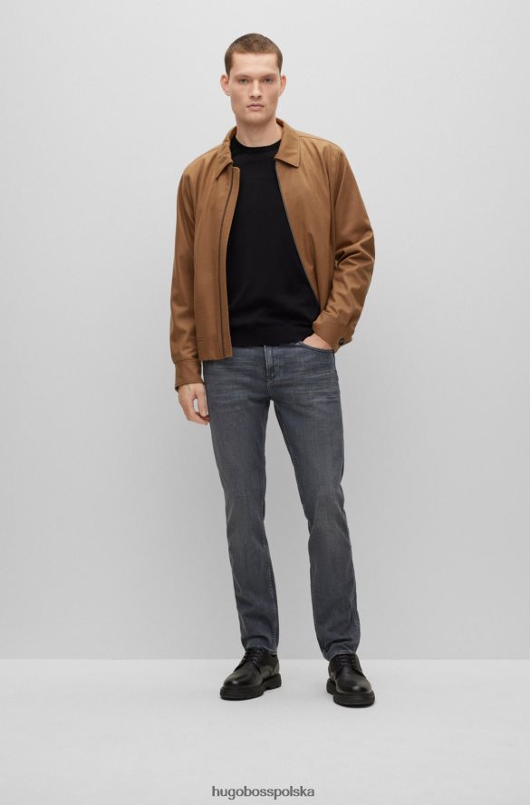 Hugo Boss szare dżinsy slim-fit w niebieskim, włoskim super miękkim dżinsie hugo szary R0X0H61565