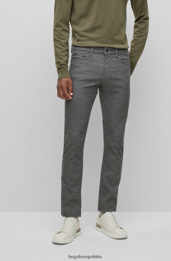 Hugo Boss szare dżinsy slim-fit z elastycznego denimu hugo z efektem melanżu szary R0X0H61446