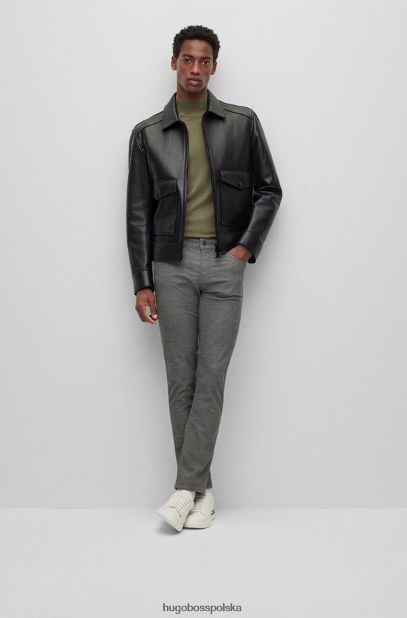 Hugo Boss szare dżinsy slim-fit z elastycznego denimu hugo z efektem melanżu szary R0X0H61446