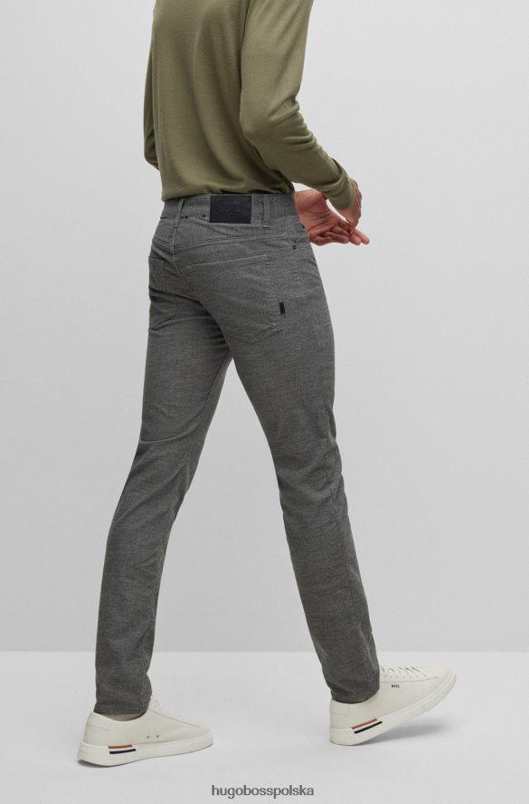 Hugo Boss szare dżinsy slim-fit z elastycznego denimu hugo z efektem melanżu szary R0X0H61446