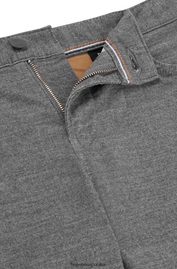 Hugo Boss szare dżinsy slim-fit z elastycznego denimu hugo z efektem melanżu szary R0X0H61446